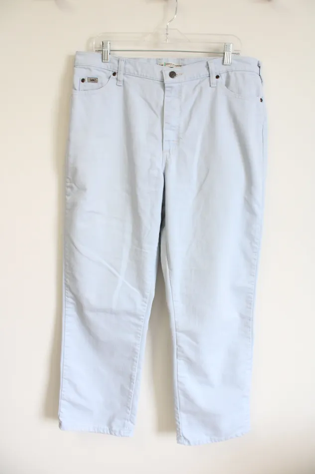 Lee Relaxed Straight Leg Light Blue Pants 16 Lee Necklaces