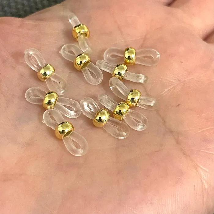 Necklaces Eye Glass Holder Ends Clear RubberGold Plated Ball Rubber Glasses Chain Holders Replacement Loops for Glasses Chains Peppy Beads Necklaces Eye Glass Holder Ends Clear RubberGold Plated Ball Rubber Glasses Chain Holders Replacement Loops for Glasses Chains Peppy Beads