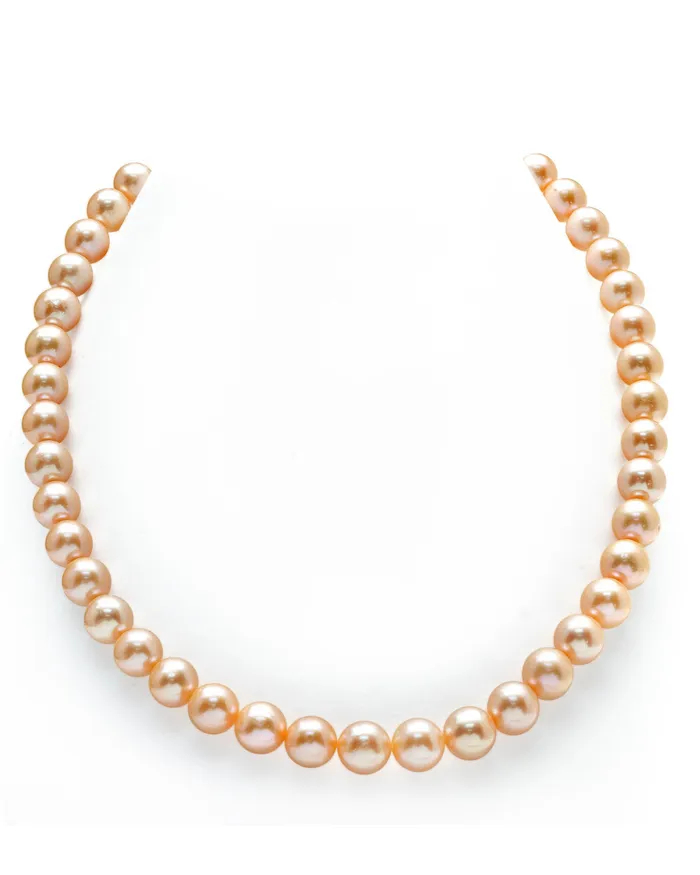 SPT Necklaces 7075mm Peach Freshwater Pearl Necklace AAAA Quality