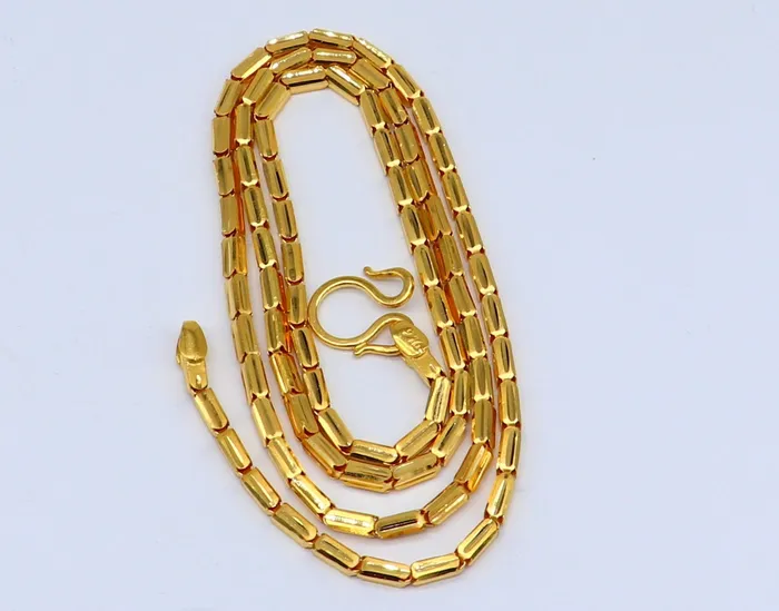 TRIBAL ORNAMENTS Necklaces 22 karat yellow gold Hallmarked baht chain stylish chain gifting for both men and girls best jewelry from india gch580